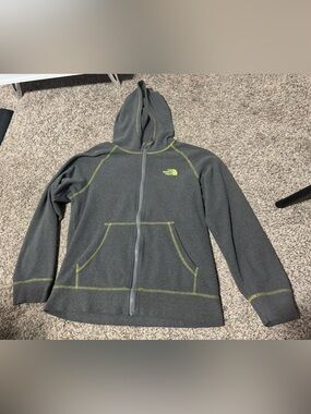 The North Face Youth L - size 14/16 Gray/Neon green-yellow